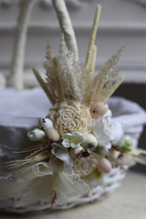 dekorowany koszyczek wielkanocny