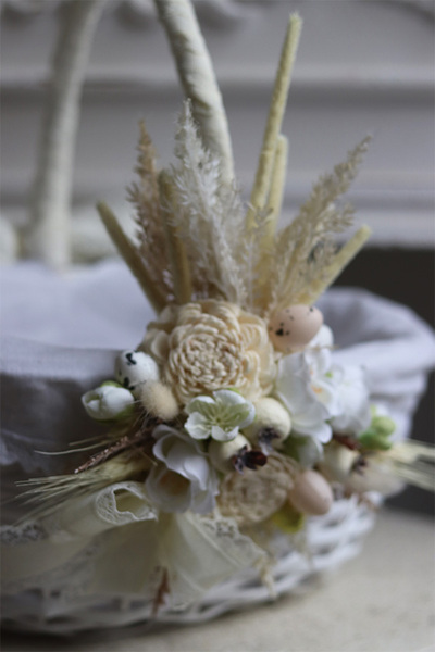 dekorowany koszyczek wielkanocny