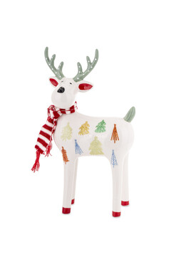 Scandi Haven, świąteczna figurka renifer D, wym.17x9x5cm
