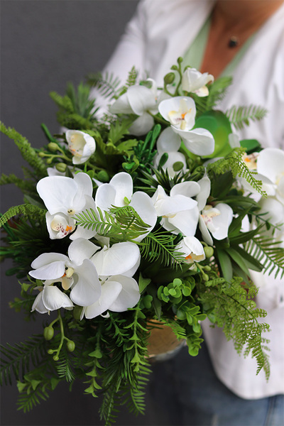 Goldie Greena Dekoriada, kompozycja z sukulentami w donicy glamour