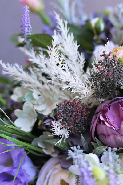 Nefryta, spływający bukiet nagrobny we wkładzie, wym.45x120cm