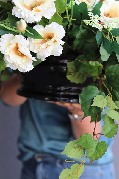 Eustoma 2, komplet dekoracji nagrobnych, kompozycja + bukiet 