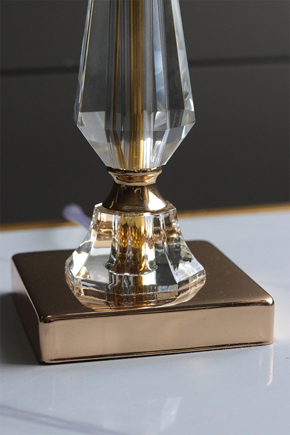 Antique Gold, lampa stołowa, abażur czarny