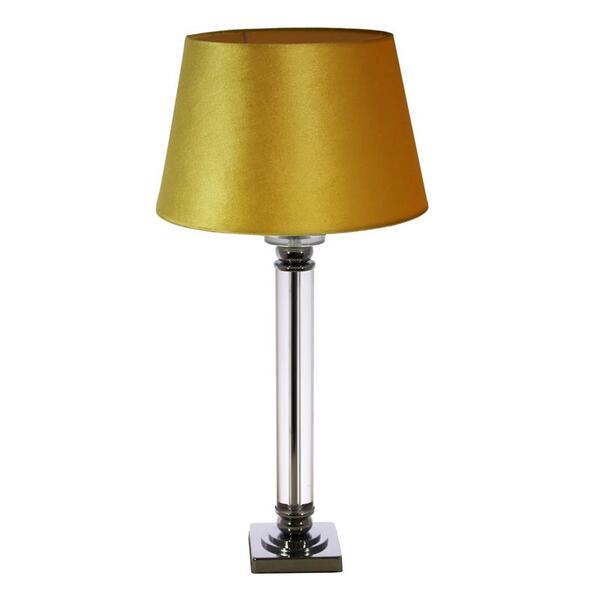 Tubo Slim, lampa stołowa, abażur musztardowy stożek, wys.70m 