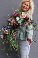 Martha Subtelle, wyjątkowy wianek na drzwi na obręczy