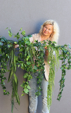 Targowa Green, zielona girlanda dekoracyjna, dł.100cm