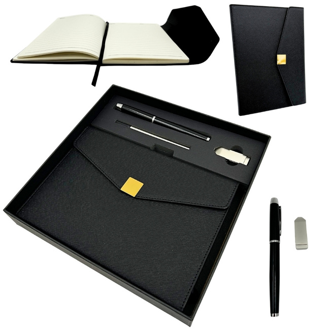 Elegance, skórzany notes, zestaw prezentowy