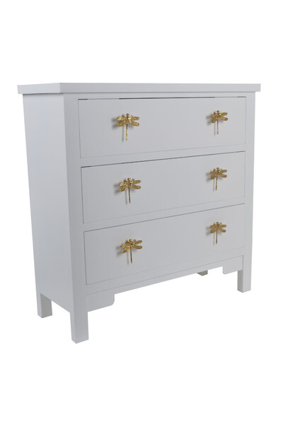 Dragonfly, komoda z trzema szufladami, biała