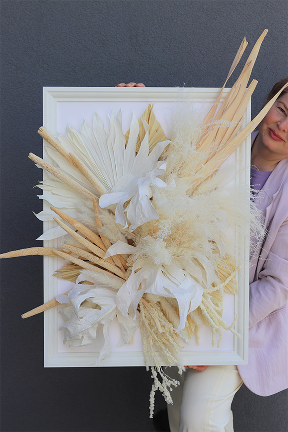 Boho Hotels, jednostronna rama z suszem obraz