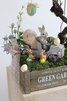 Modernita, nowoczesny stroik wielkanocny w skrzyneczce, wym.60x45x20cm