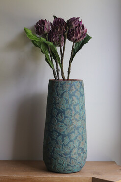 Clementino C, ceramiczny wazon, kolor miedziany, wym.35x17cm