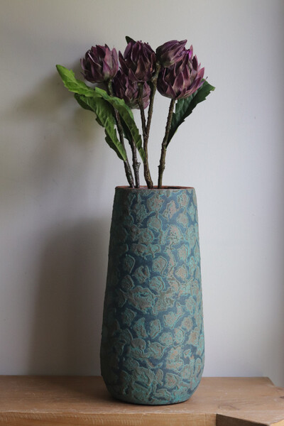 Clementino C, ceramiczny wazon, kolor miedziany