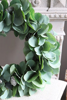 Eukaliptusowy Birds, zielony wianek z ptaszkami, śr.42cm 