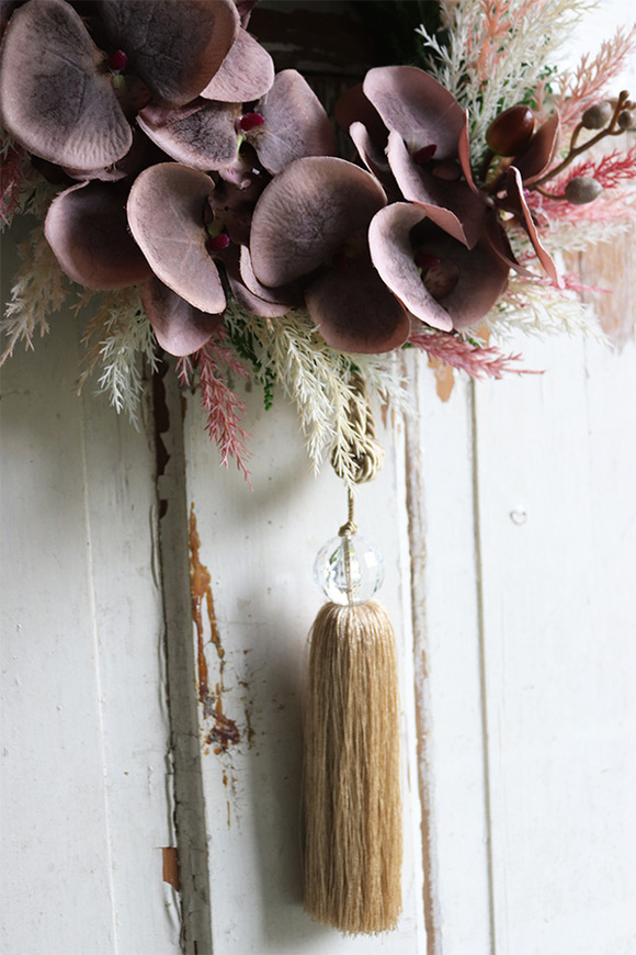 Orchidelia Boho, wianek na drzwi z chwostem, śr.32cm 