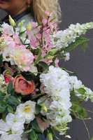 Malediwy Pink L, różowy bukiet kwiatów, wys.70cm