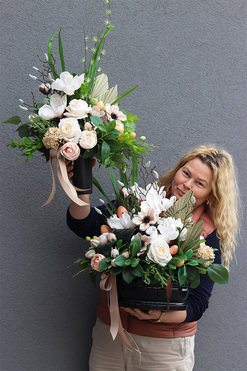 Magnifita Spring Premium, komplet dekoracji nagrobnych, kompozycja + bukiet