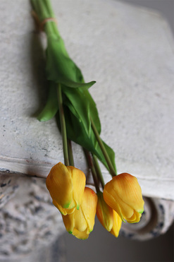 April New, bukiet tulipanów silikonowych Sunrise, 5szt. dł.46cm