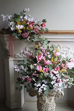 Magnolie Moderno, bukiet nagrobny do wazonu, dł.76cm