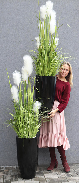 Jessica Molena Grande Fiberglass, sztuczna trawa w donicy