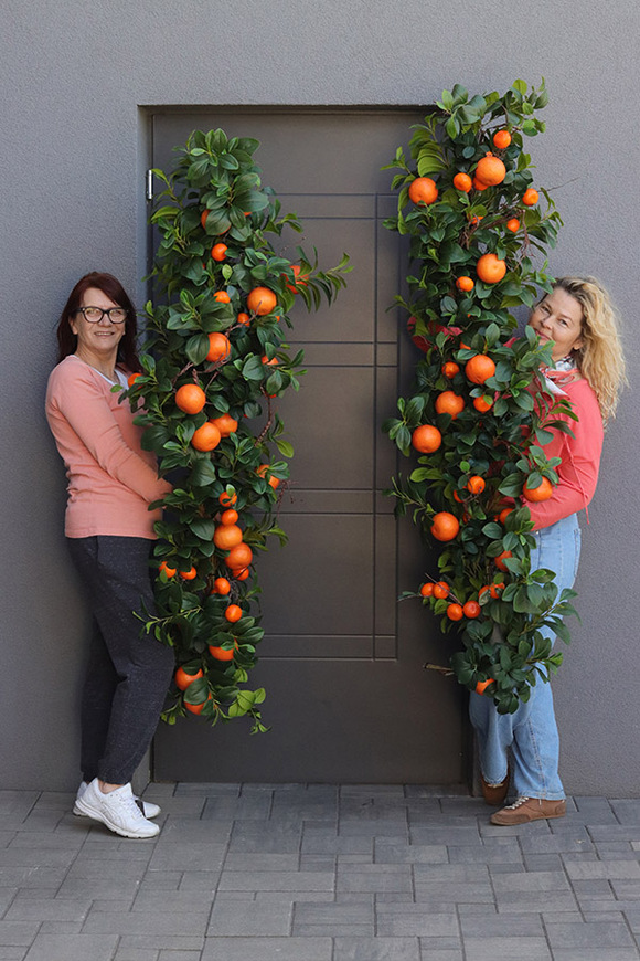 Olimpia Pomarańcze, zielona girlanda dekoracyjna z owocami