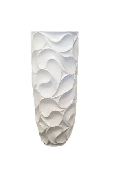 Fiberglass donica cygaro White Mar, wym.36x36x90cm