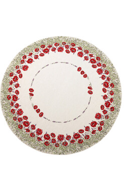 Maki i Lawenda, obrus gobelinowy serweta okrągła, śr.140cm