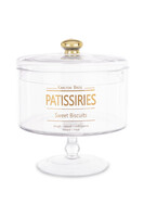 Sweets&Treats, szklana bomboniera na nodze F, wym.20.5x18.5x18.5cm