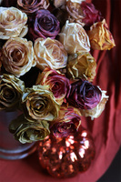 Jesienne Róże, bukiet sztucznych róż