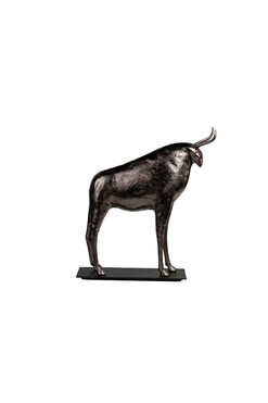 Modern, figurka bizon metalowa, wys.39cm