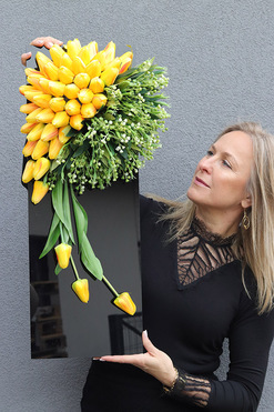 Tulippo New Design Yellow 2, komplet dekoracji nagrobnych, kompozycja + bukiet