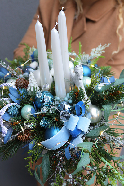 Bluesfera 2, zimowy stroik ze świecami