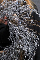 Frozen Woods, zimowy wianek z brokatem, srebrny