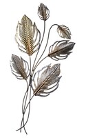 Jungle Flora, metalowy decor ścienny, wym.58x27x1.5cm