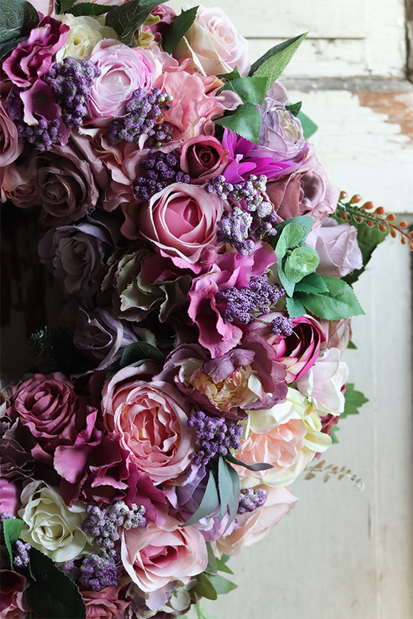 Gelina, bardzo bogaty wianek na drzwi, śr.54cm