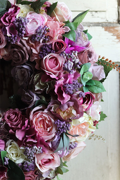 Gelina, bardzo bogaty wianek na drzwi, śr.54cm