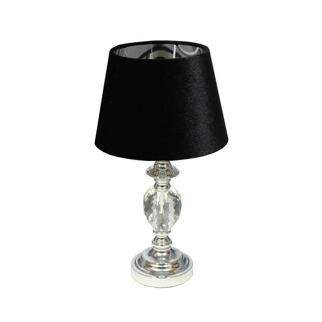 Gentil, lampa stołowa glamour, czarny welur, wys.47cm
