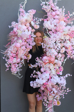 Primavera Deluxe, kwiatowa girlanda dekoracyjna, dł.115cm  