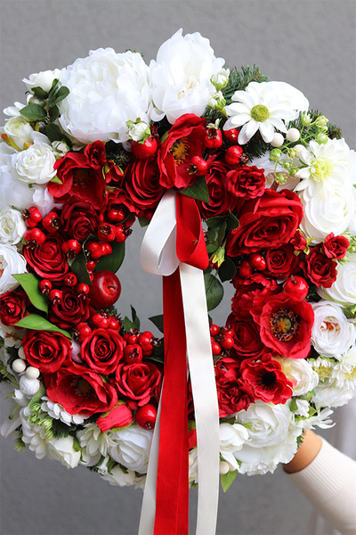 Kotylion, patriotyczny wianek dekoracyjny