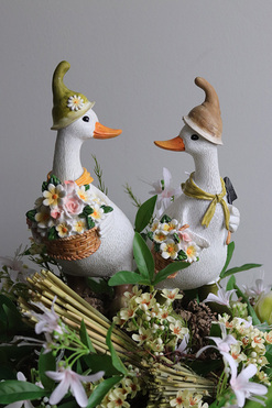 Kaczy Puch, stroik wielkanocny z kaczuszkami, wys.46cm