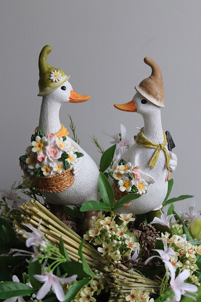 Kaczy Puch, stroik wielkanocny z kaczuszkami, wys.46cm