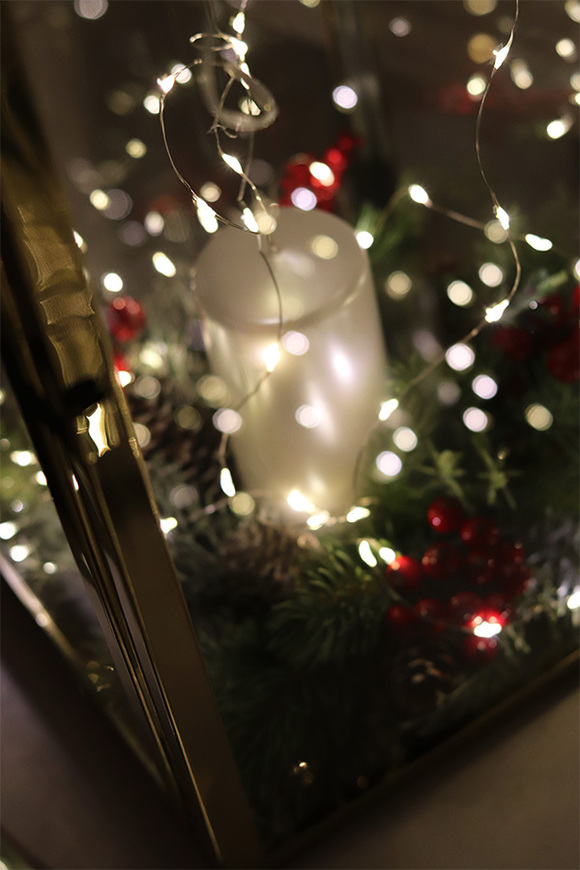 Angelo Christmas Silver, świąteczna dekoracja LED w lampionie