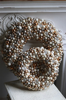 Shining Deluxe Gold, świąteczny wianek z bombek