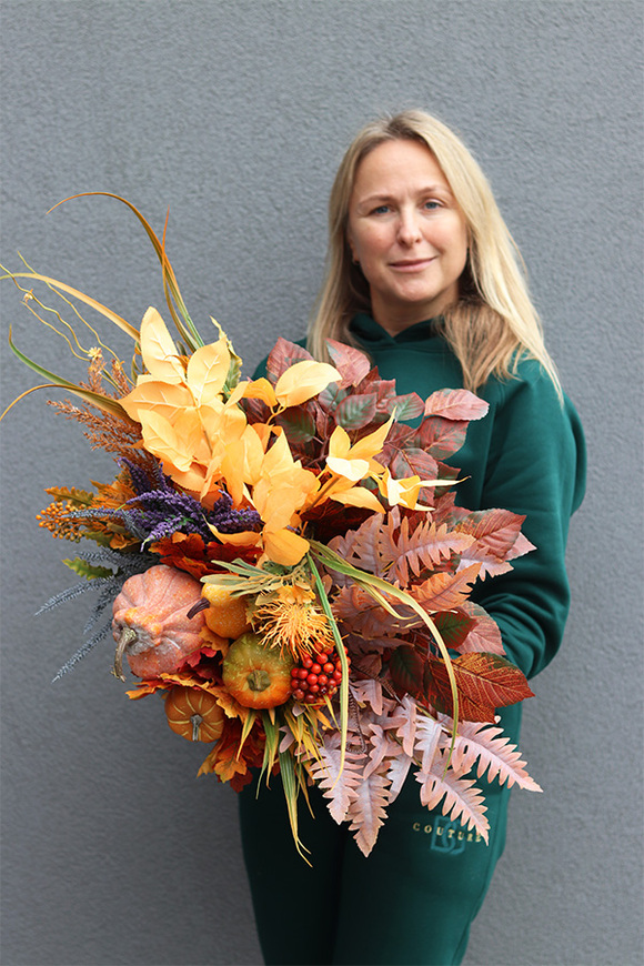 Autumn Decors, jesienna kompozycja w donicy fiberglass