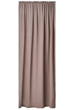 Muślin, zasłona z bawełny organicznej z tunelem, czekoladowy brąz, szer.140cm