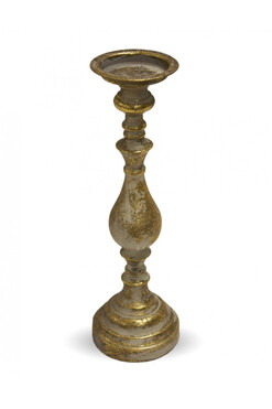 History B, świecznik metalowy patynowany, wys.42cm