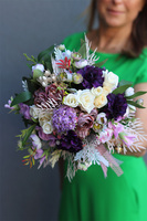 Fioletowa Impresja, flowerbox z goździkami