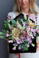 bardzo urocza koperta / welurowy flowerbox, Melinio