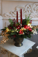 Gerenna, adwentowy stroik z bałwankiem w pucharze