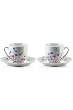 Ważka na Łące, zestaw prezentowy 6 filiżanek ze spodkiem, poj.250ml