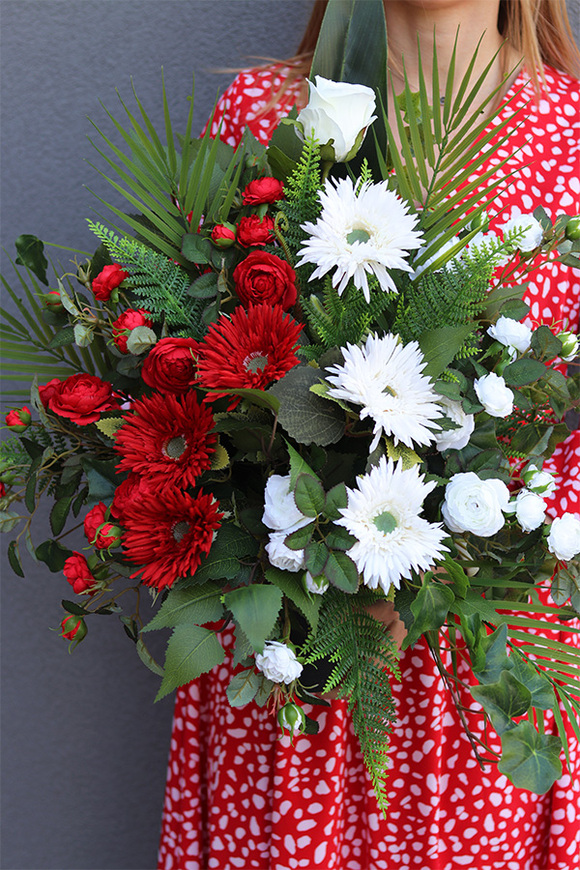 Polska, patriotyczny bukiet nagrobny we wkładzie